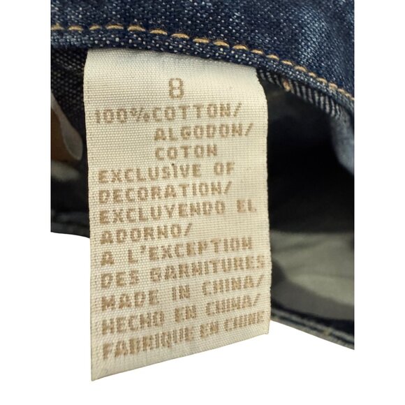 Vintage Lizwear Womens Embroidered Denim Jeans Embellished Floral Design Size 8 - Picture 4 of 8